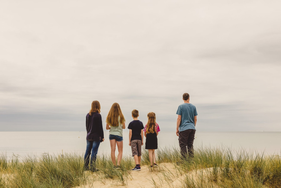Creative family portraits Sandbanks Poole Dorset
