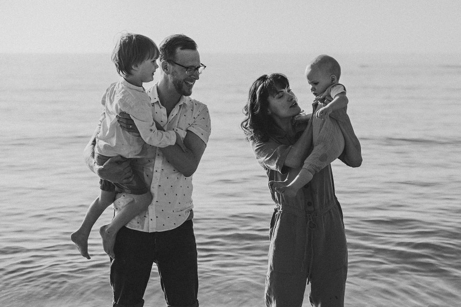 Relaxed family portrait Canford Cliffs Poole