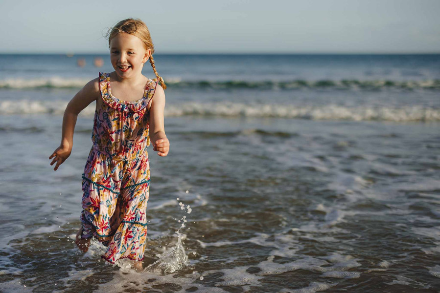 Family photography on the beach in Poole