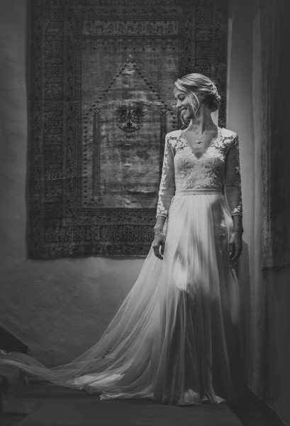 Bride portrait Larmer Tree wedding