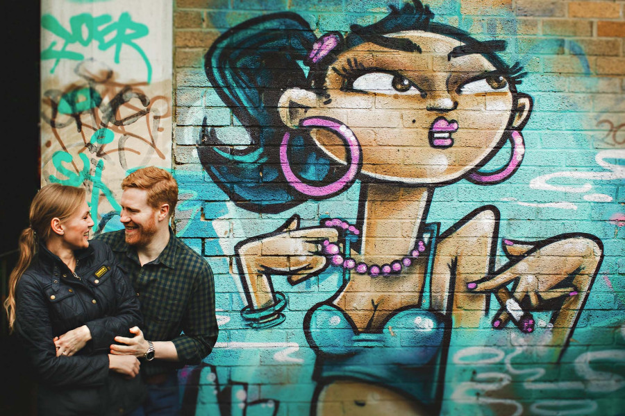 Alternative couples portrait in Bournemouth