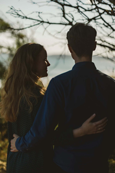 Artistic couples portrait in Poole
