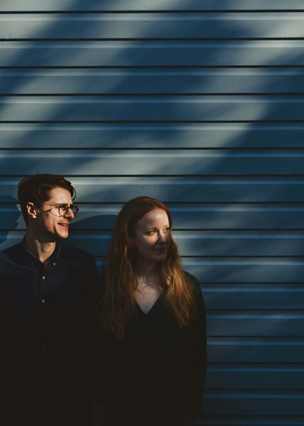 Creative light couples portrait Poole