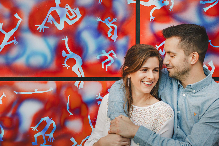 Fun couples portrait shoot London