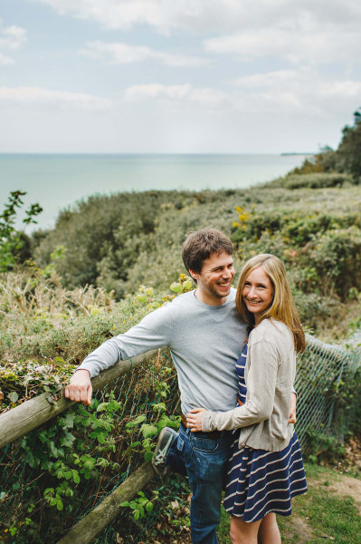 Relaxed couples portraiture Highcliffe Castle