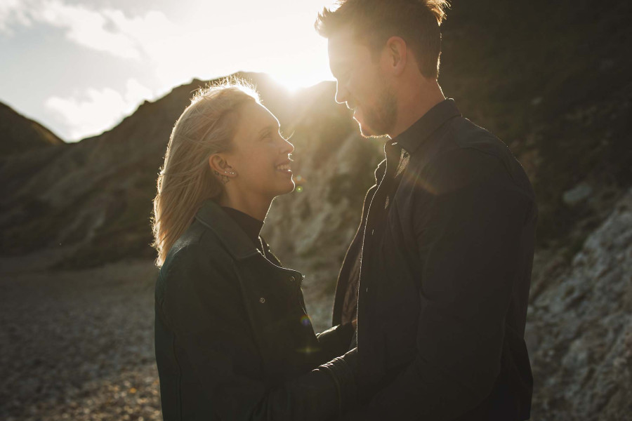 Romantic couples portrait