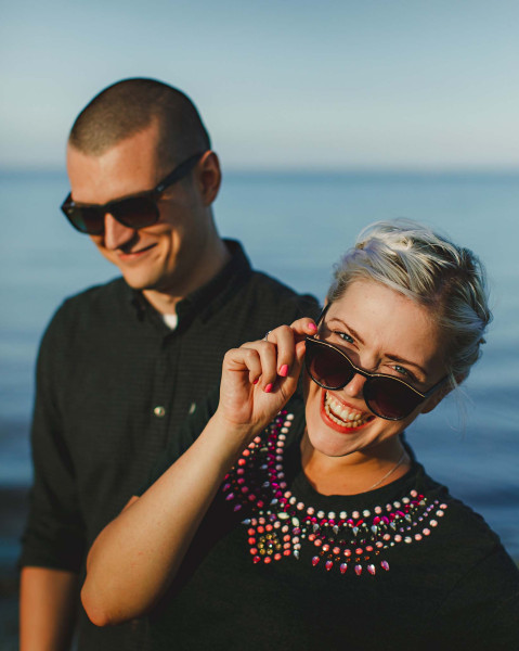 Sunset portrait couples Dorset