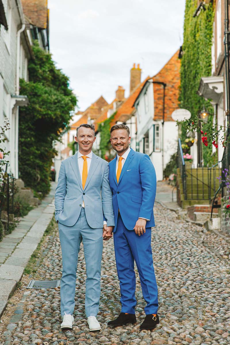 Gay weddings in London grooms portrait