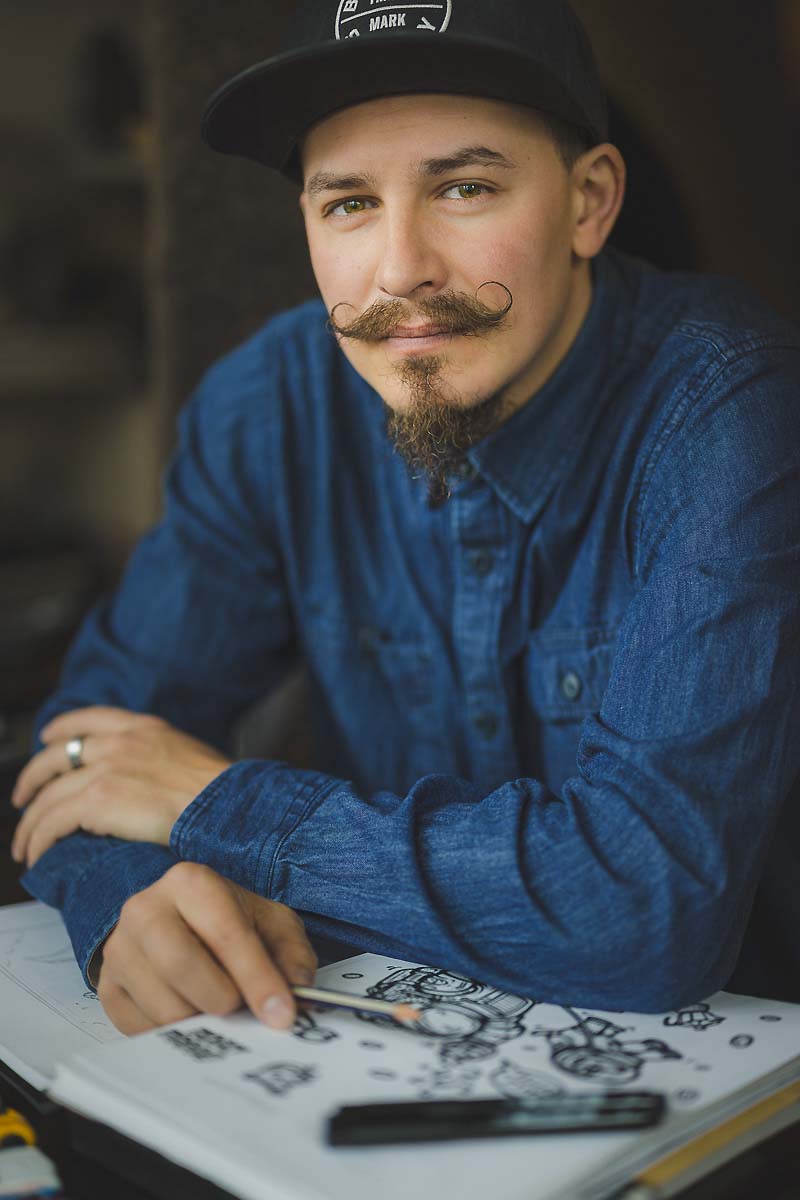 Creative portrait of Bournemouth artist for branding