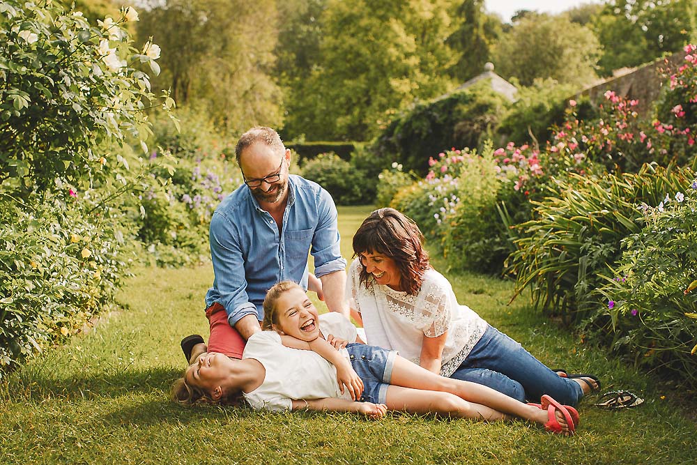 Fun family portrait taken in Bournemouth Dorset