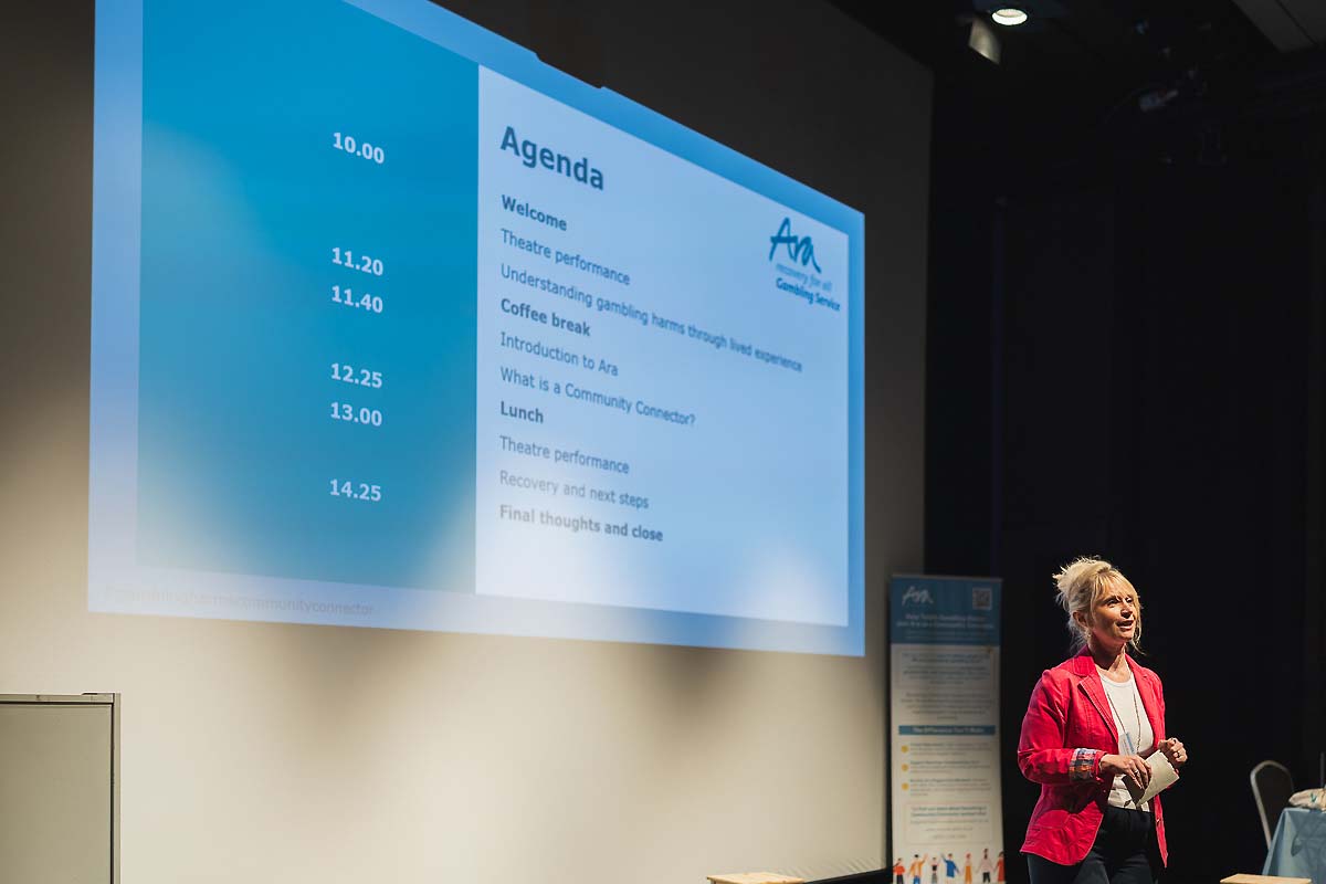 Speaker captured during professional event photography