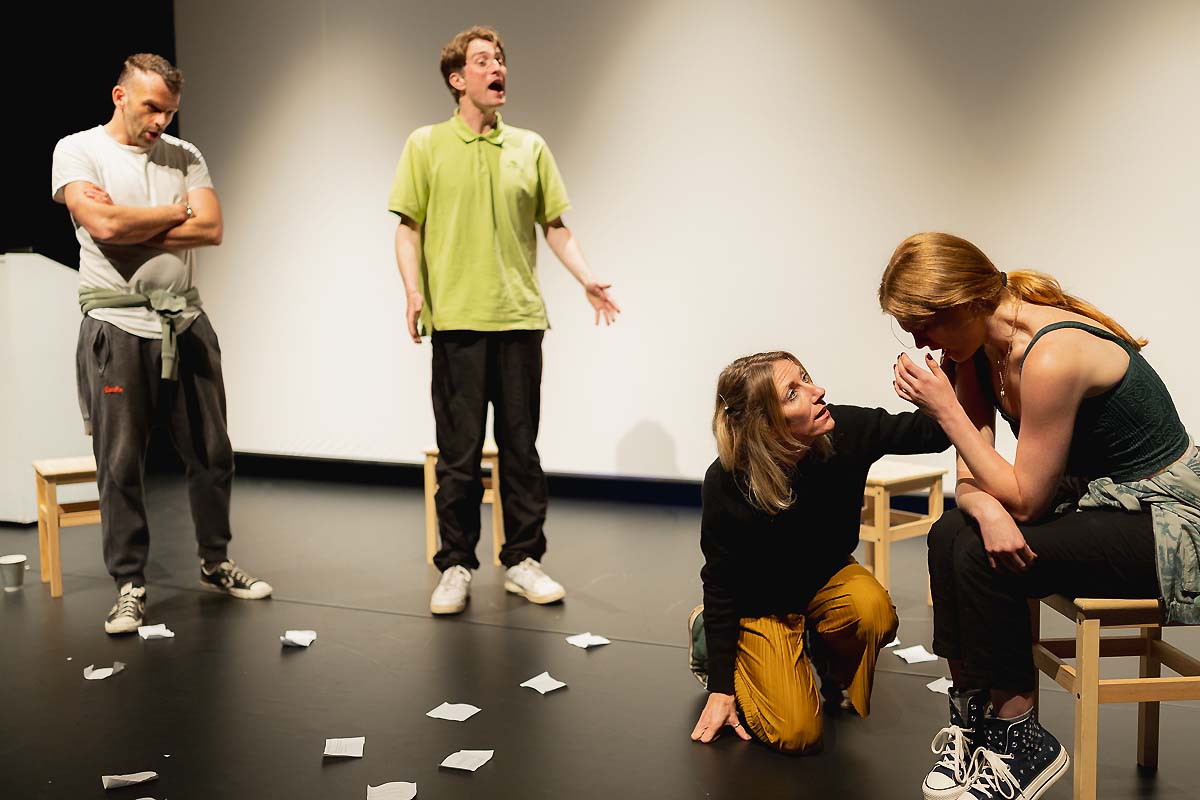 Candid event photography during a professional gathering