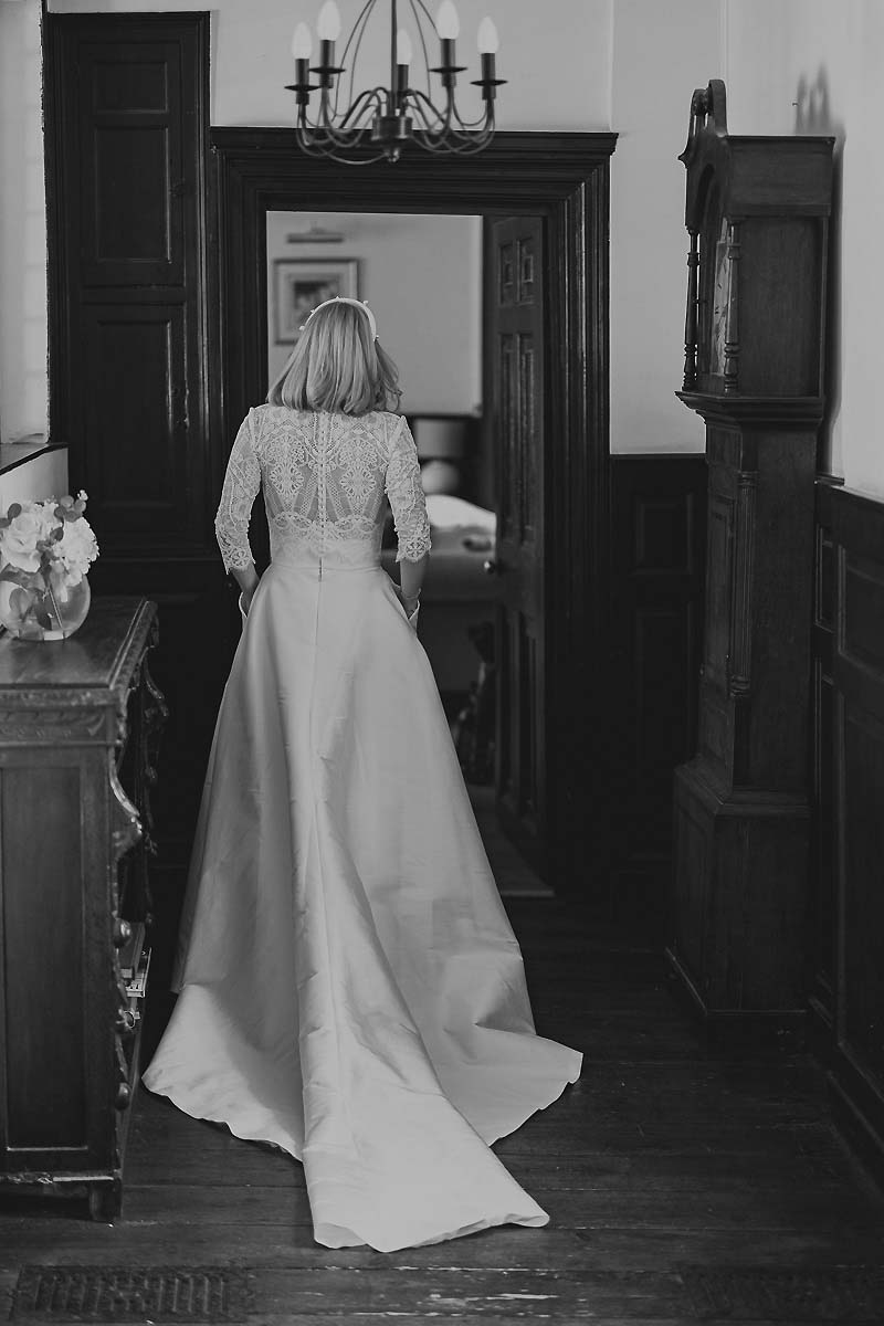 Bride in dress ready to get married in Swanage Dorset