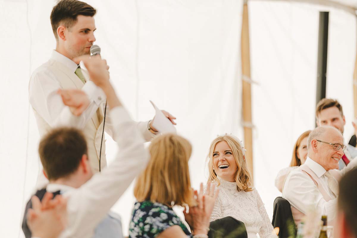 Groom's speech - documentary wedding photography