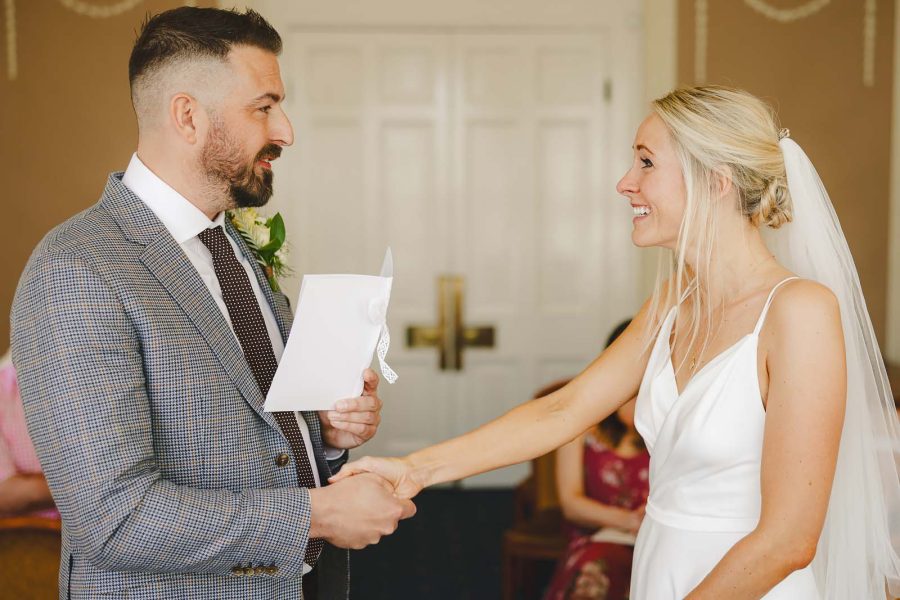 Wedding documentary Dorset register office ceremony