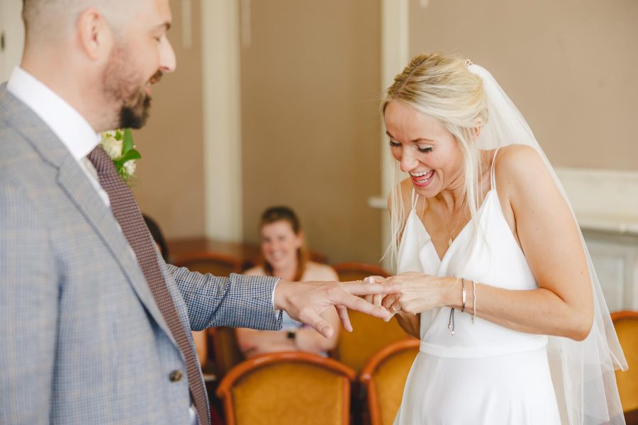 Dorset register office wedding moment