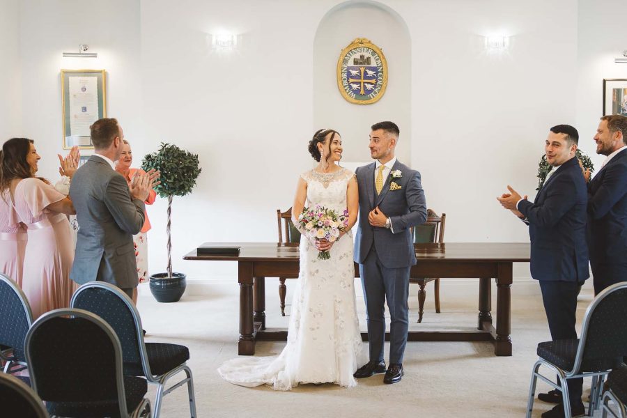 Registry office wedding at Wimborne Town Hall