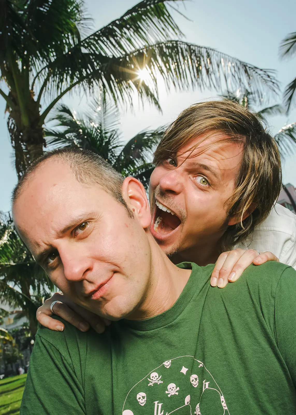 Booka Shade portrait session in Miami for DJ Mag cover shoot, 2006