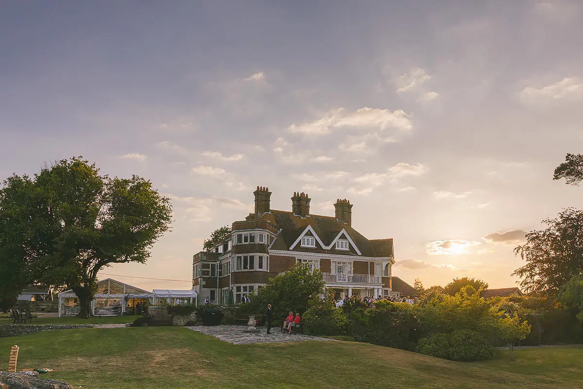 View of Studland Bay House wedding venue in Dorset