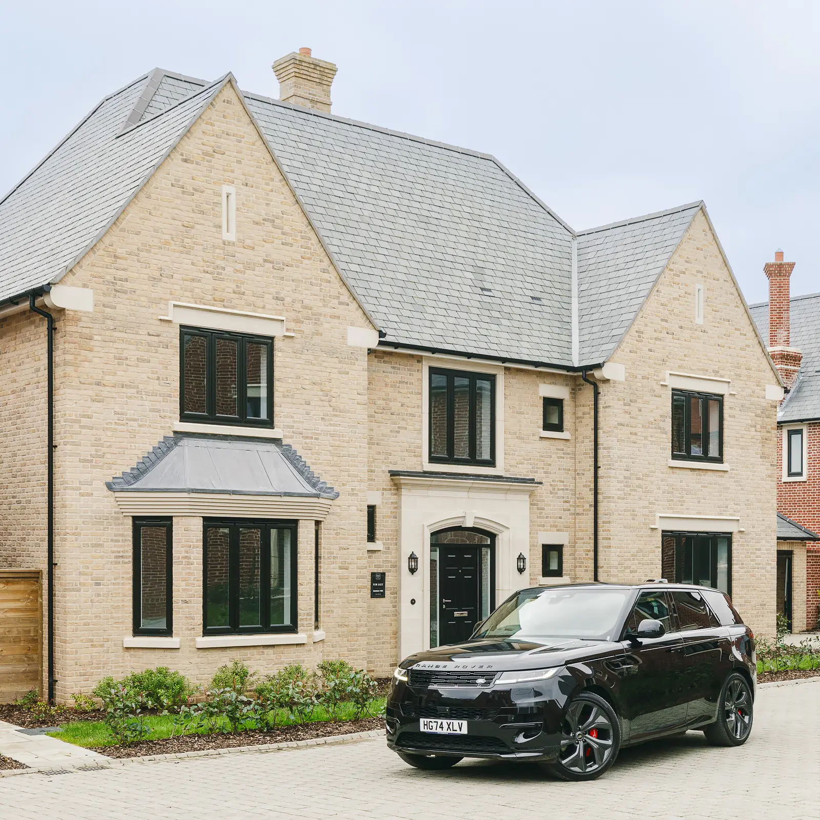 Exterior view of a newly built home, photographed by Bournemouth photographer Paul Underhill